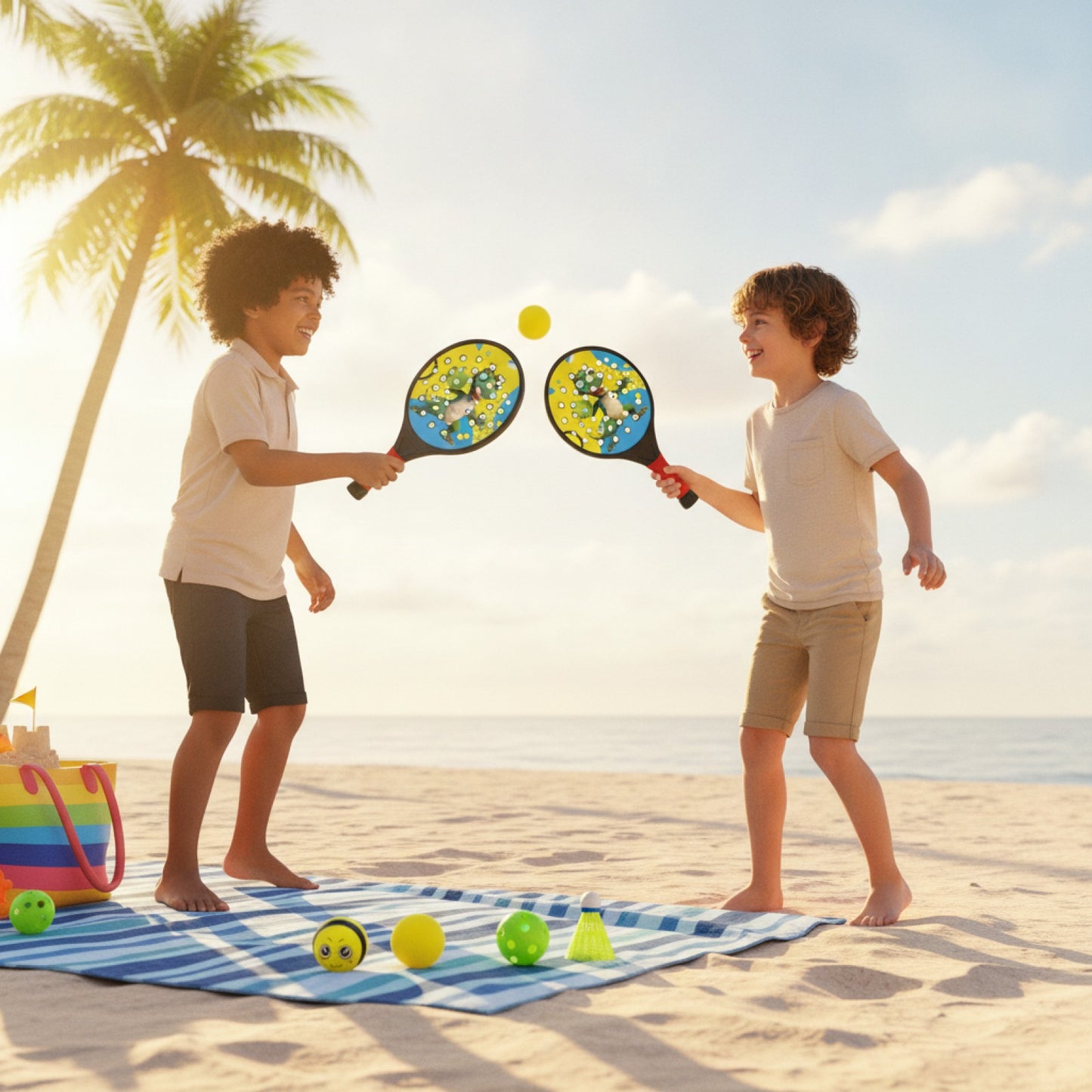 Kit Raquettes Padel Enfants : Jeu & Confort
